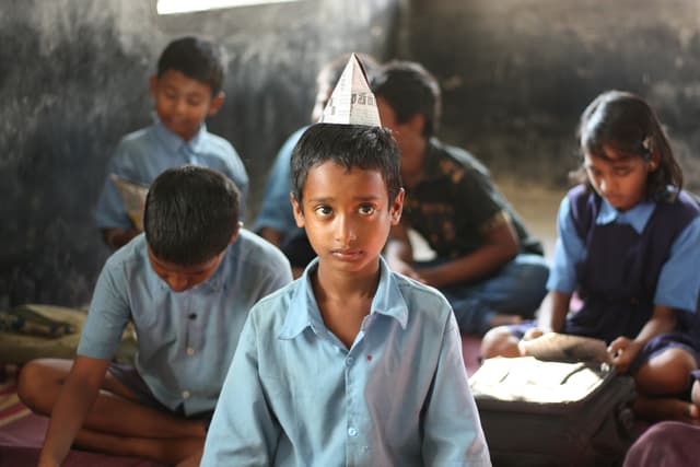 Children engaged in interactive learning